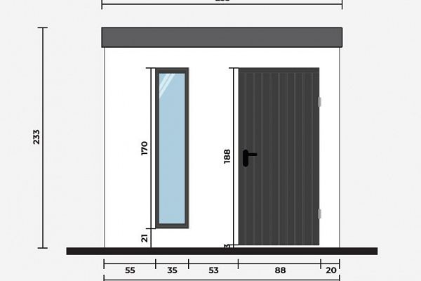 Geräteschuppen Modern Line 2530 - Typ 1, Abbildung 2