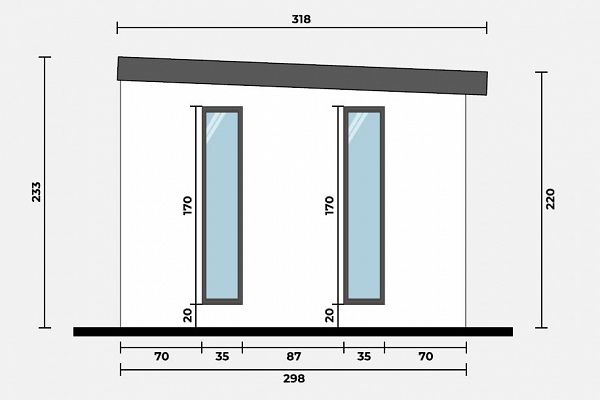 Geräteschuppen Modern Line 2530 - Typ 4, Abbildung 4