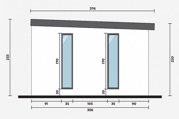 Geräteschuppen Modern Line 2535 - Typ 4, Abbildung 4