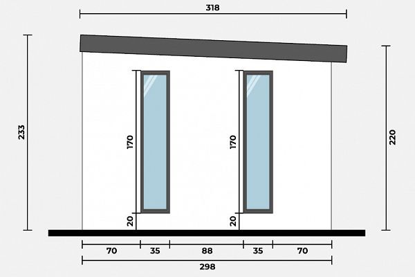 Geräteschuppen Modern Line 2930 - Typ 4, Abbildung 4