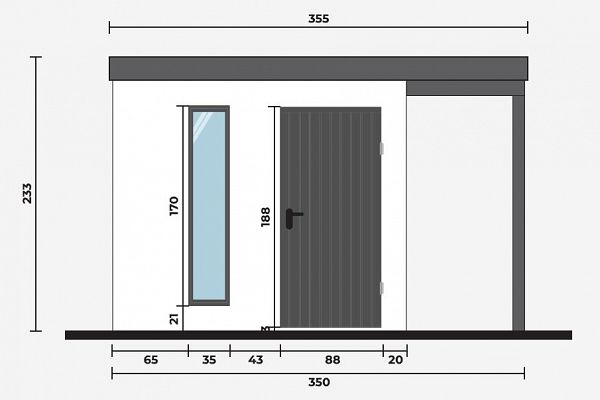 Geräteschuppen Modern Line 2525 - Typ 5, Abbildung 2
