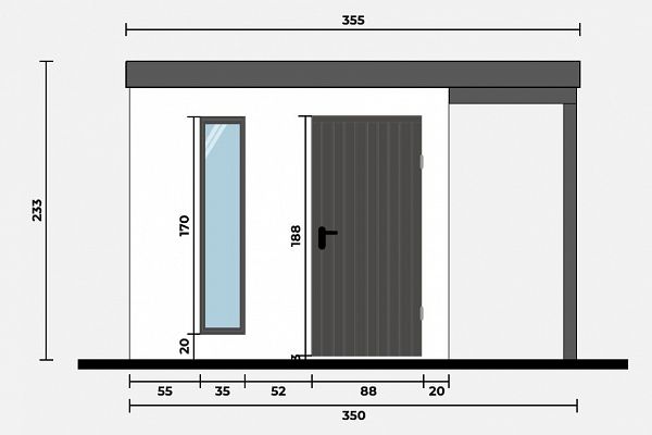 Geräteschuppen Modern Line 2530 - Typ 5, Abbildung 2
