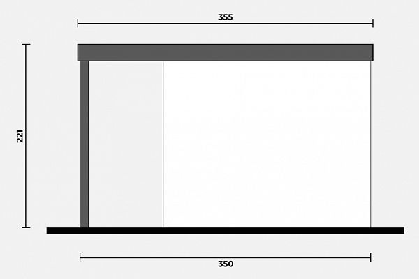 Geräteschuppen Modern Line 2530 - Typ 5, Abbildung 3
