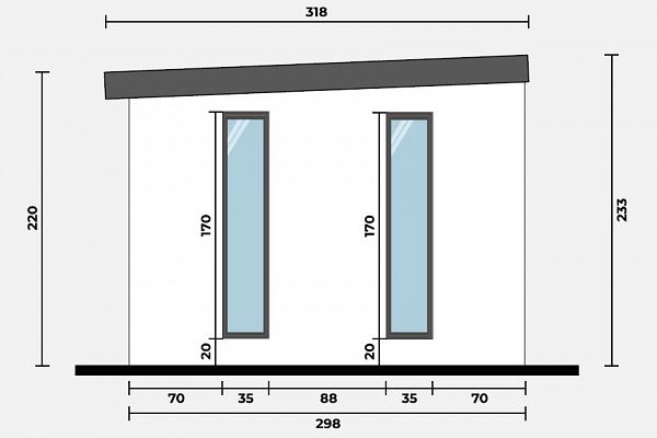 Geräteschuppen Modern Line 2530 - Typ 5, Abbildung 4