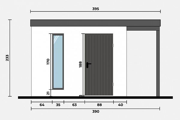 Geräteschuppen Modern Line 2925 - Typ 5, Abbildung 2