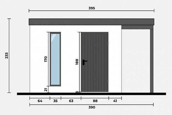 Geräteschuppen Modern Line 2930 - Typ 5, Abbildung 2