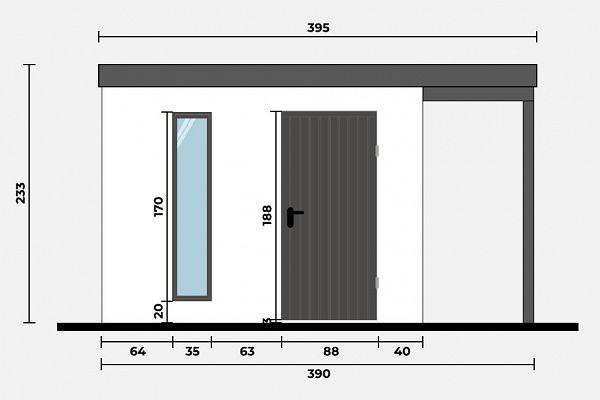 Geräteschuppen Modern Line 2935 - Typ 5, Abbildung 2