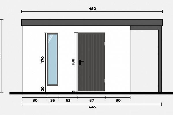 Geräteschuppen Modern Line 3525 - Typ 5, Abbildung 2