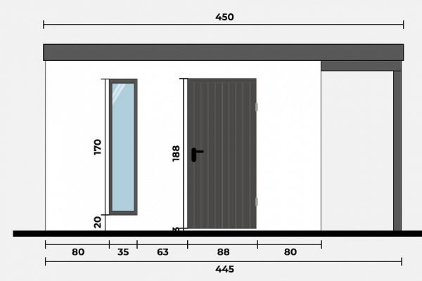 Geräteschuppen Modern Line 3535 - Typ 5, Abbildung 2