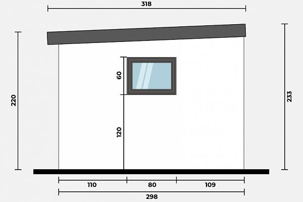 Geräteschuppen Modern Line 2530 - Typ 6, Abbildung 3