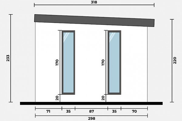 Geräteschuppen Modern Line 2530 - Typ 6, Abbildung 4