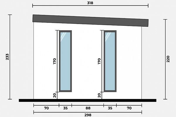 Geräteschuppen Modern Line 2930 - Typ 6, Abbildung 4