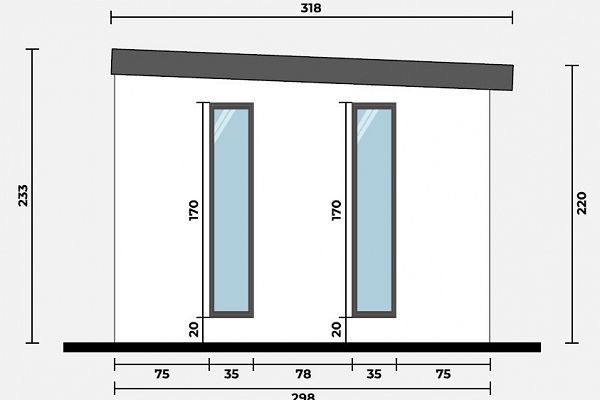 Geräteschuppen Modern Line 3530 - Typ 6, Abbildung 4