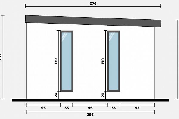 Geräteschuppen Modern Line 3535 - Typ 6, Abbildung 4