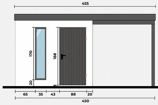Geräteschuppen Modern Line 2525 - Typ 7, Abbildung 3
