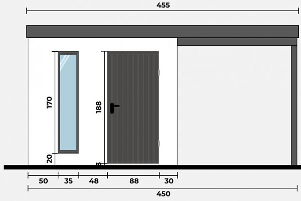 Geräteschuppen Modern Line 2535 - Typ 7, Abbildung 2