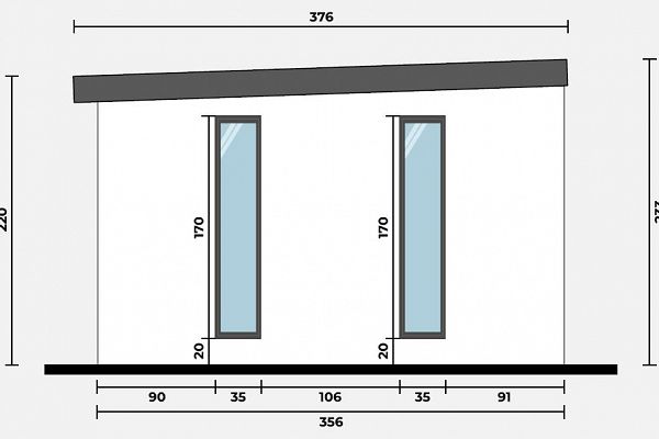 Geräteschuppen Modern Line 2535 - Typ 7, Abbildung 4