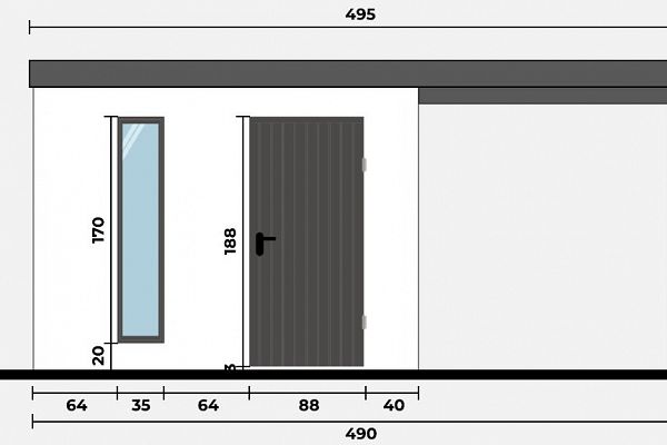 Geräteschuppen Modern Line 2935 - Typ 7, Abbildung 2