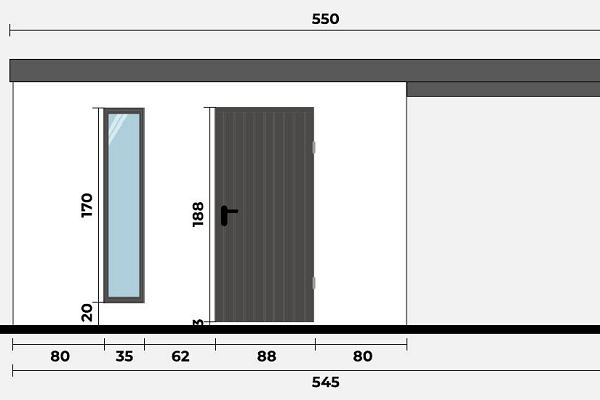 Geräteschuppen Modern Line 3530 - Typ 7, Abbildung 2