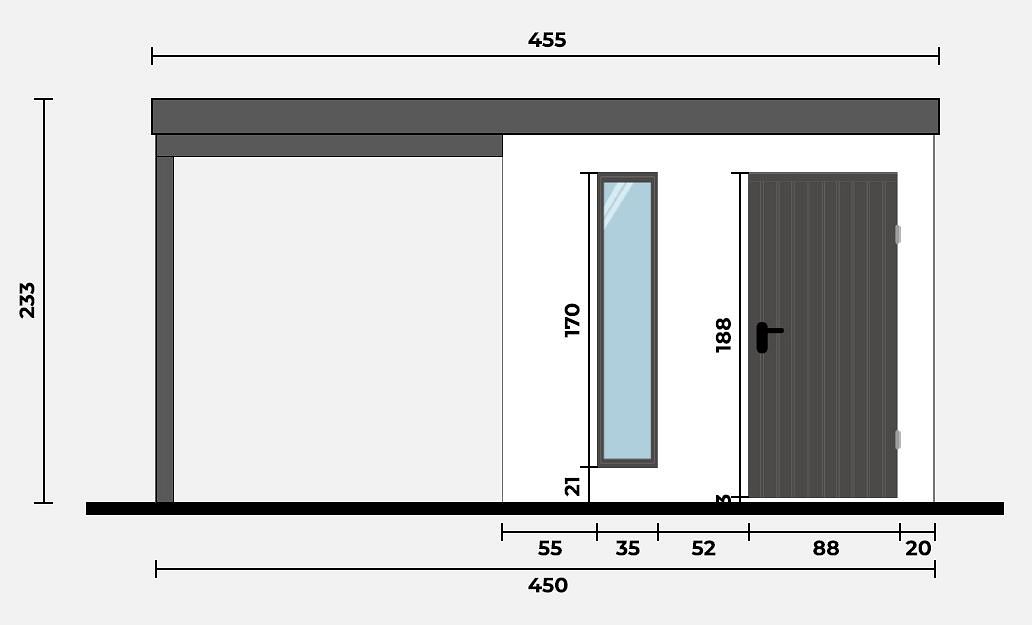 Geräteschuppen Modern Line 2530 - Typ 6