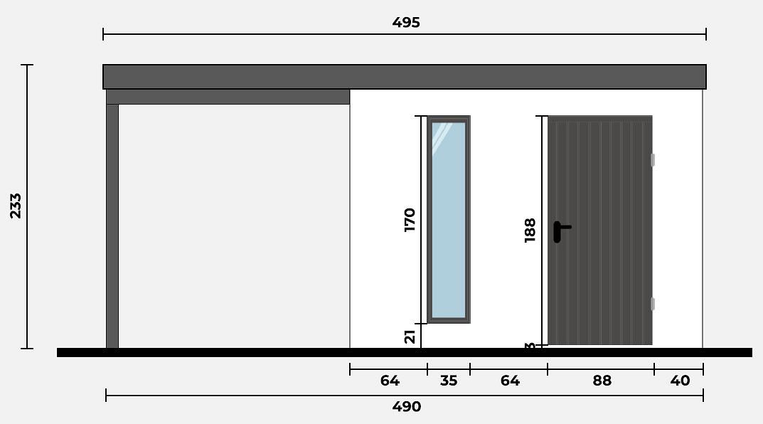 Geräteschuppen Modern Line 2930 - Typ 6