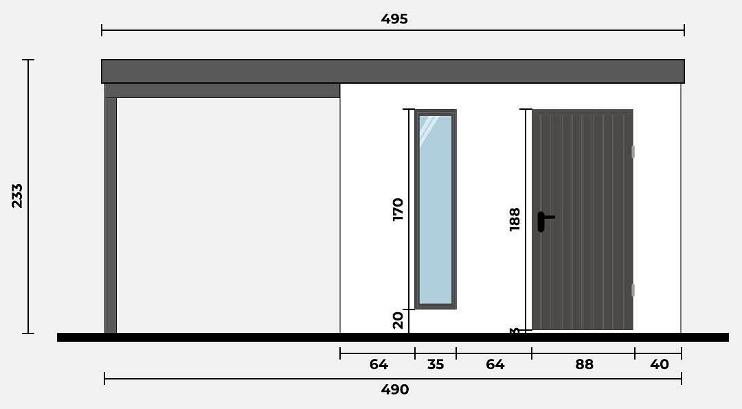 Geräteschuppen Modern Line 2935 - Typ 6