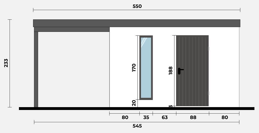 Geräteschuppen Modern Line 3525 - Typ 6