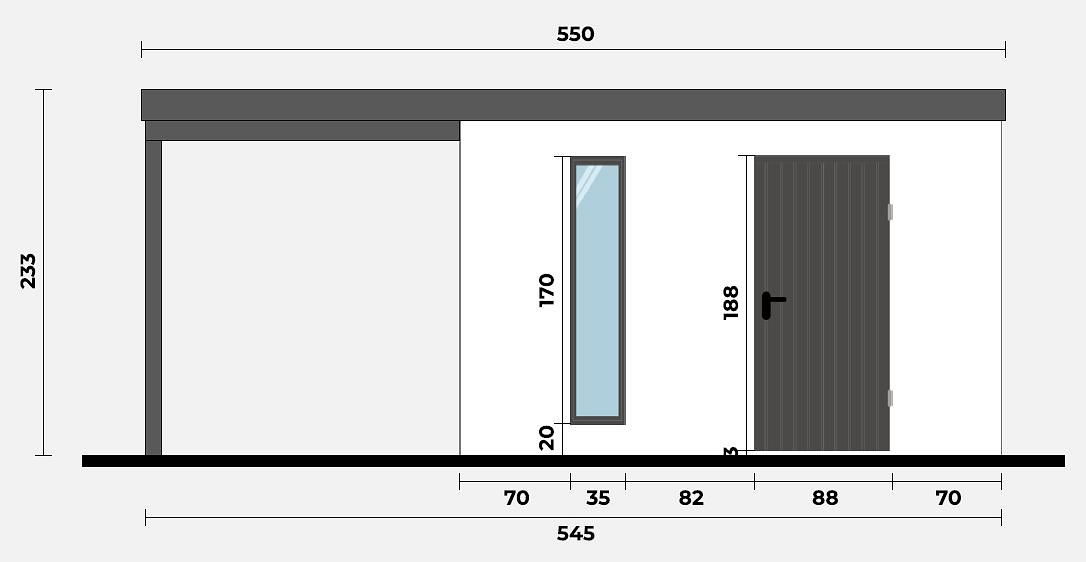 Geräteschuppen Modern Line 3530 - Typ 6