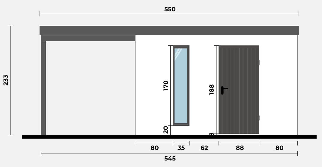 Geräteschuppen Modern Line 3535 - Typ 6