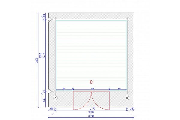 Geräteschuppen Lahn 3, Grundriss 1