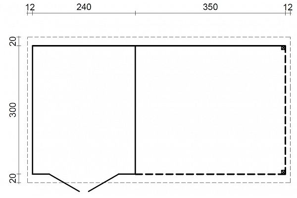 Geräteschuppen Zweckhaus 1-SD 10, Grundriss 1