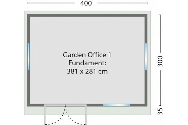 Garden Office 1 T, Grundriss 1