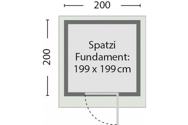 Geräteschuppen Spatzi, Grundriss 1