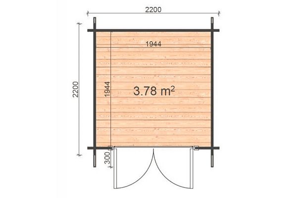 Geräteschuppen Piccolo, Grundriss 2