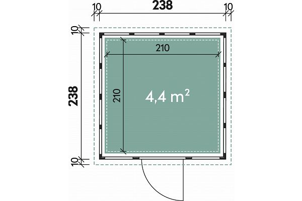 Geräteschuppen Metallica 1, Grundriss 1