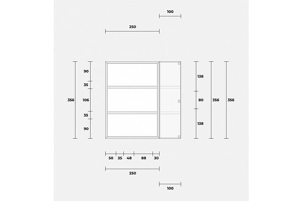 Geräteschuppen Modern Line 2535 - Typ 5, Grundriss 1
